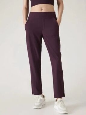 Athleta Brooklyn Ankle Pants Size 6 Spiced Cabernet